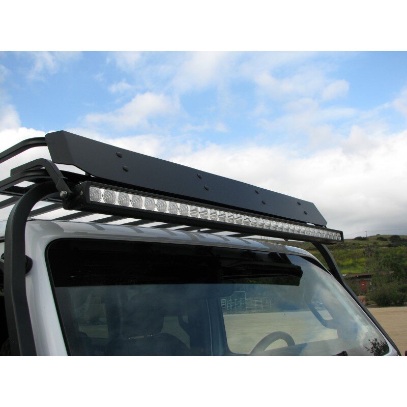 Garvin Expedition Roof Rack mount for 50 inch light bar compatible with wind deflector mounted on Jeep Wrangler JL, model 88090